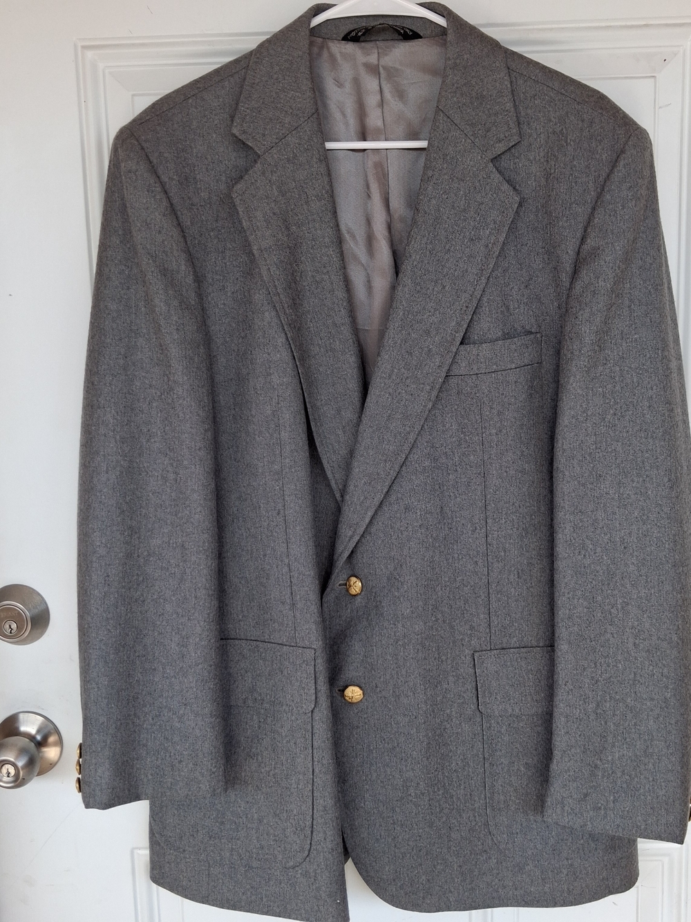 The Clothier Men's Wool Sport Coat Gray Size 46